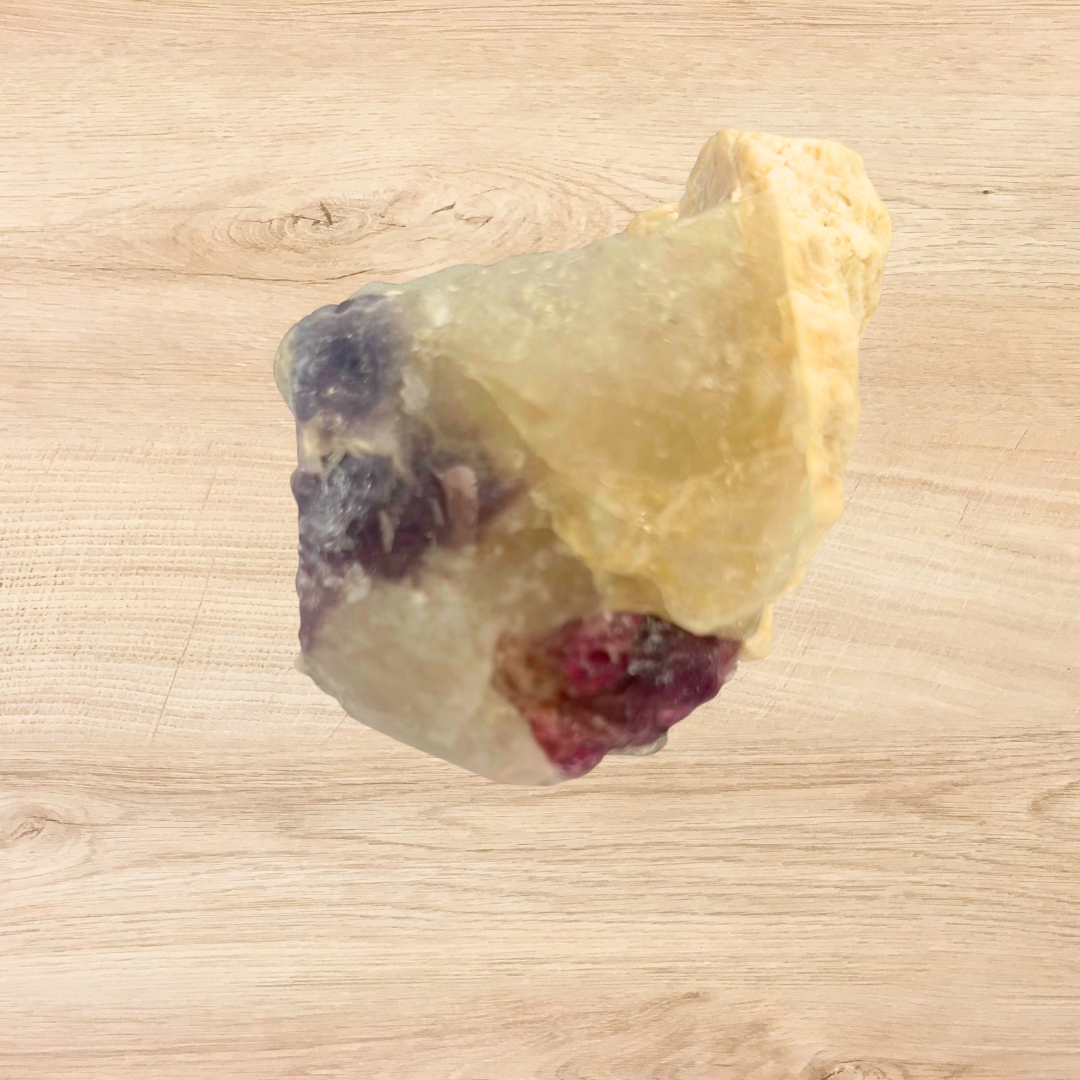 Lepidolite, Quartz, Tourmaline on Matrix (H60)