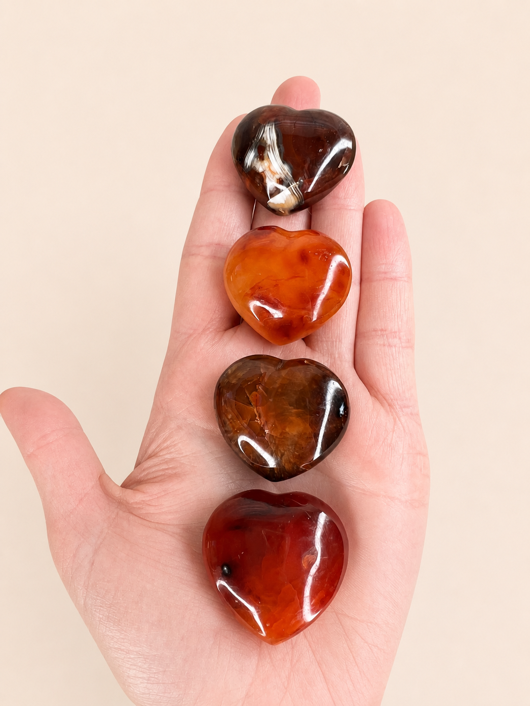 Carnelian Heart | Polished Carnelian Crystal Heart | Madagascar