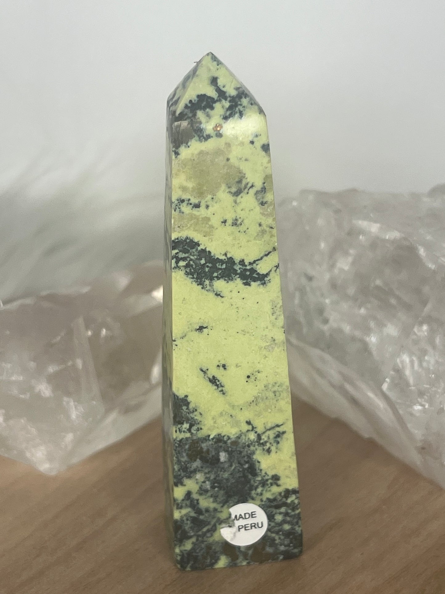 Serpentine with Pyrite Obelisk (F14)