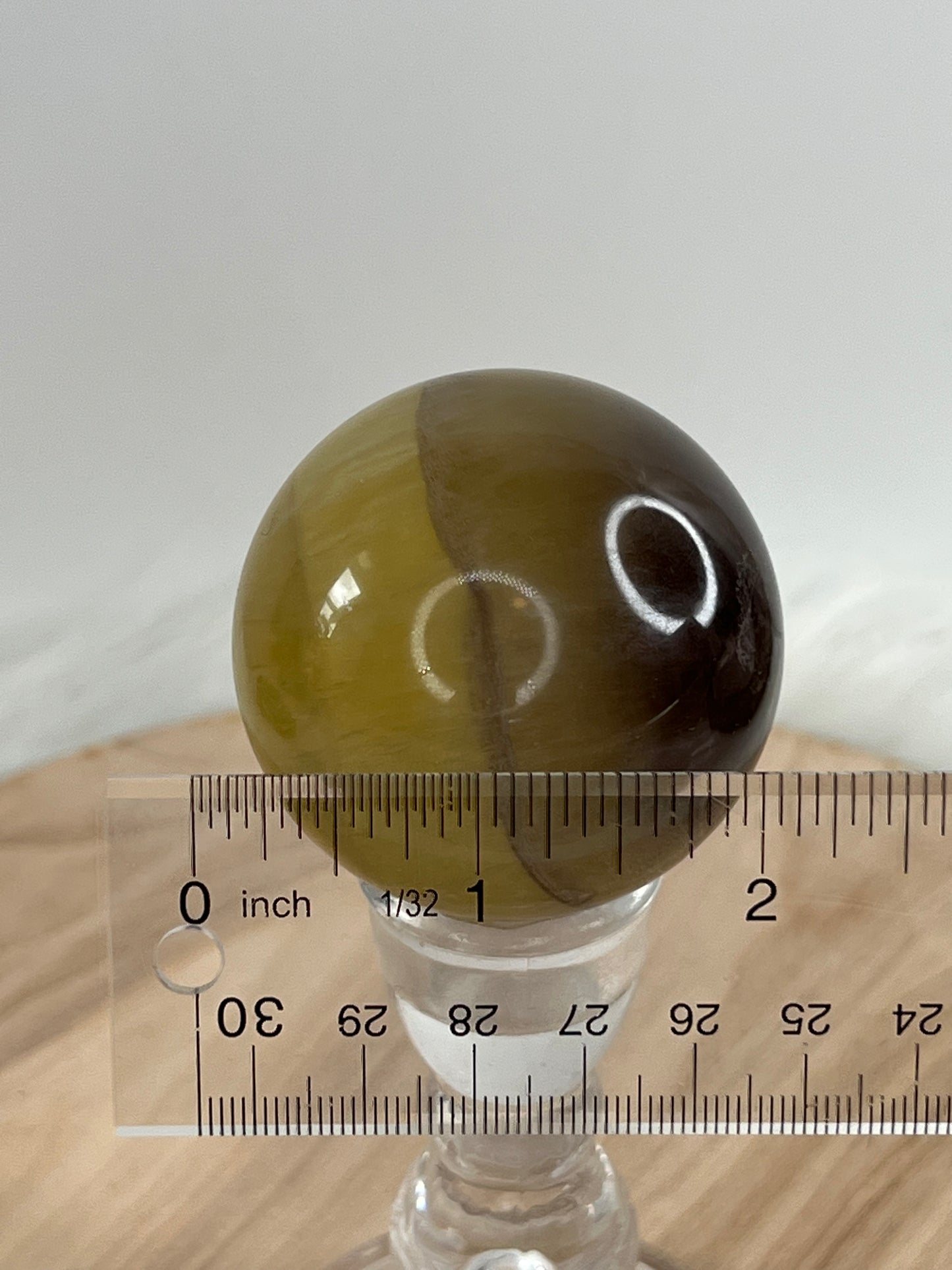 Yellow and Purple Fluorite Sphere (B46)