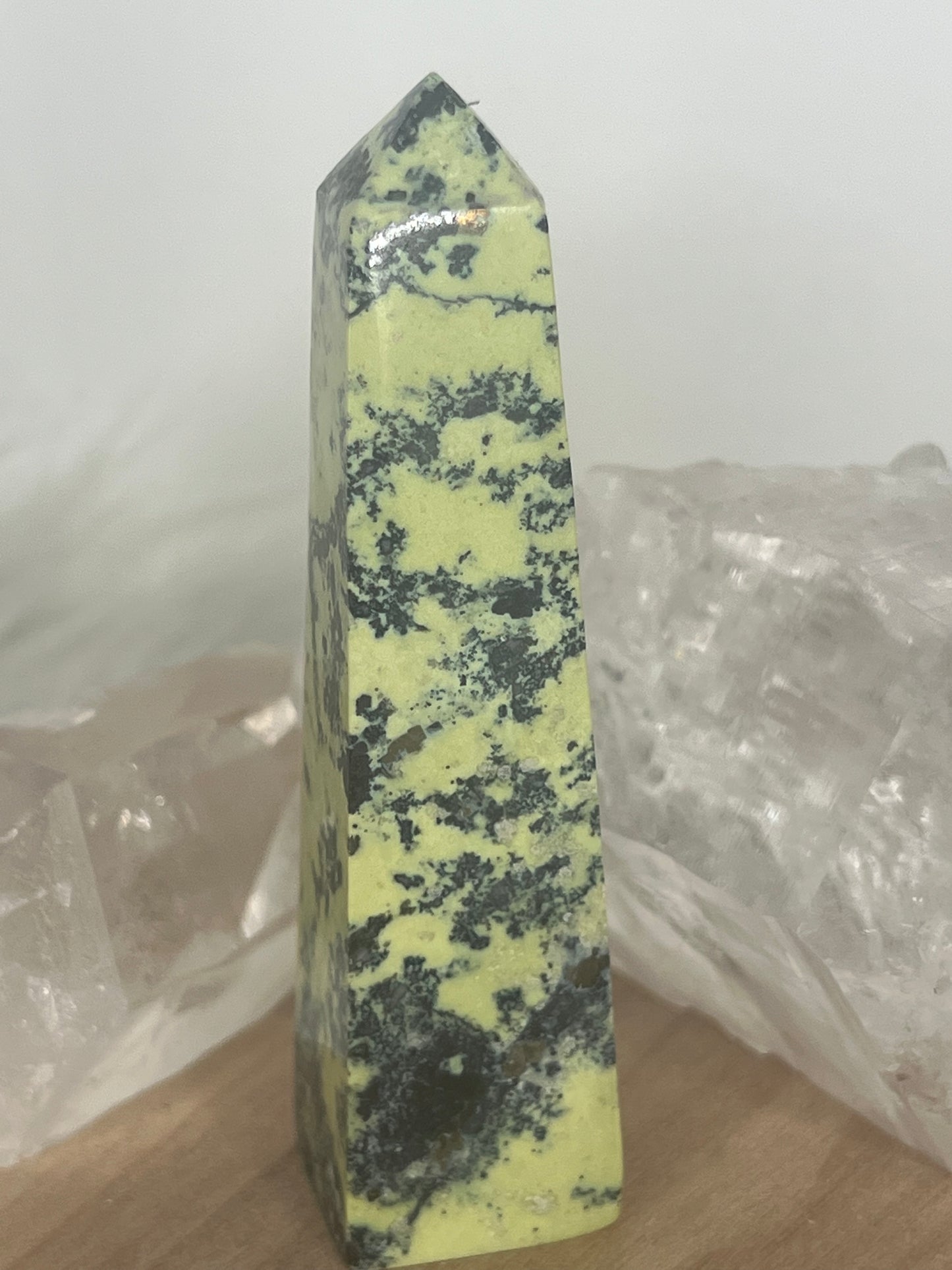 Serpentine with Pyrite Obelisk (F14)
