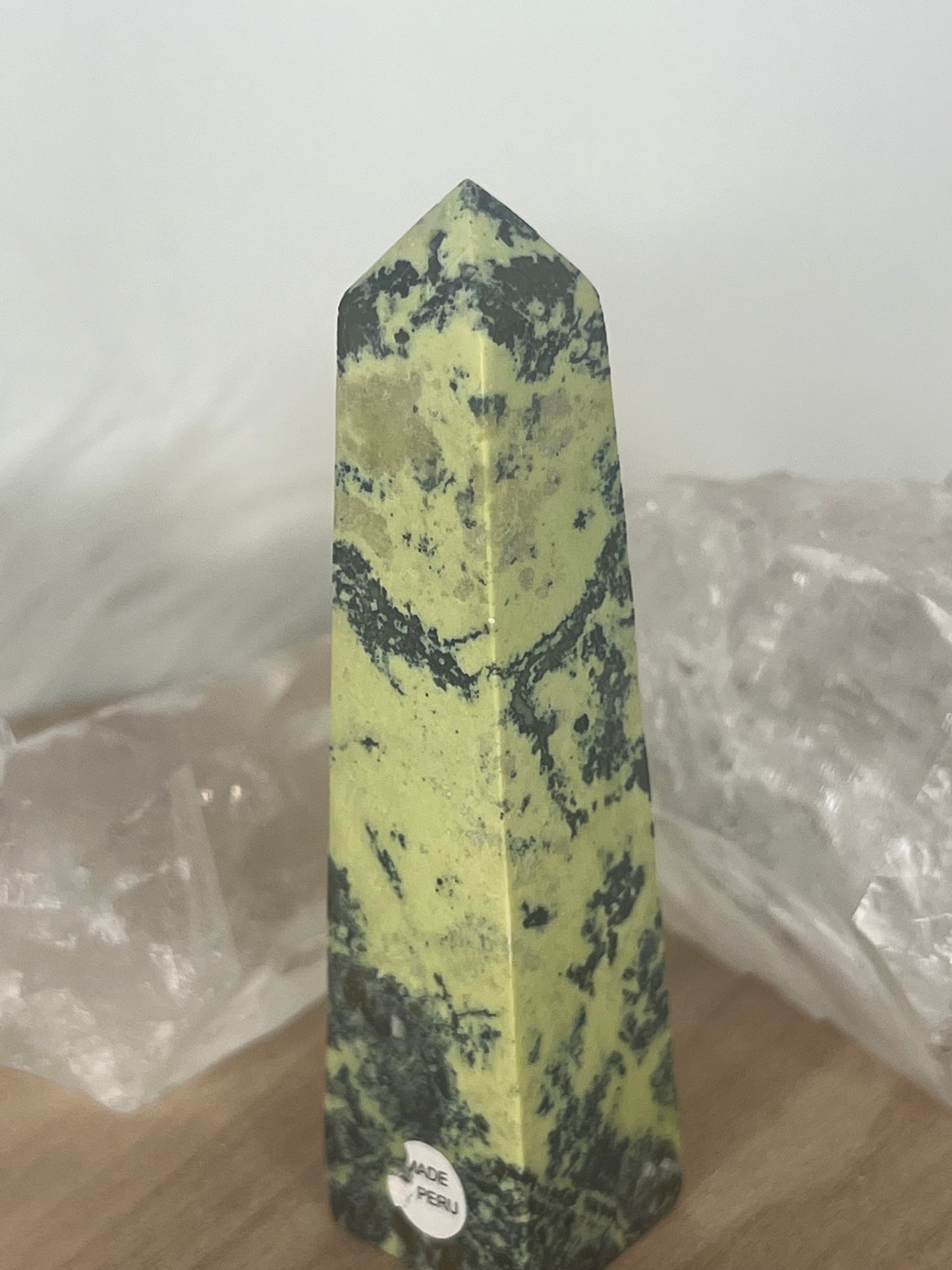 Serpentine with Pyrite Obelisk (F14)