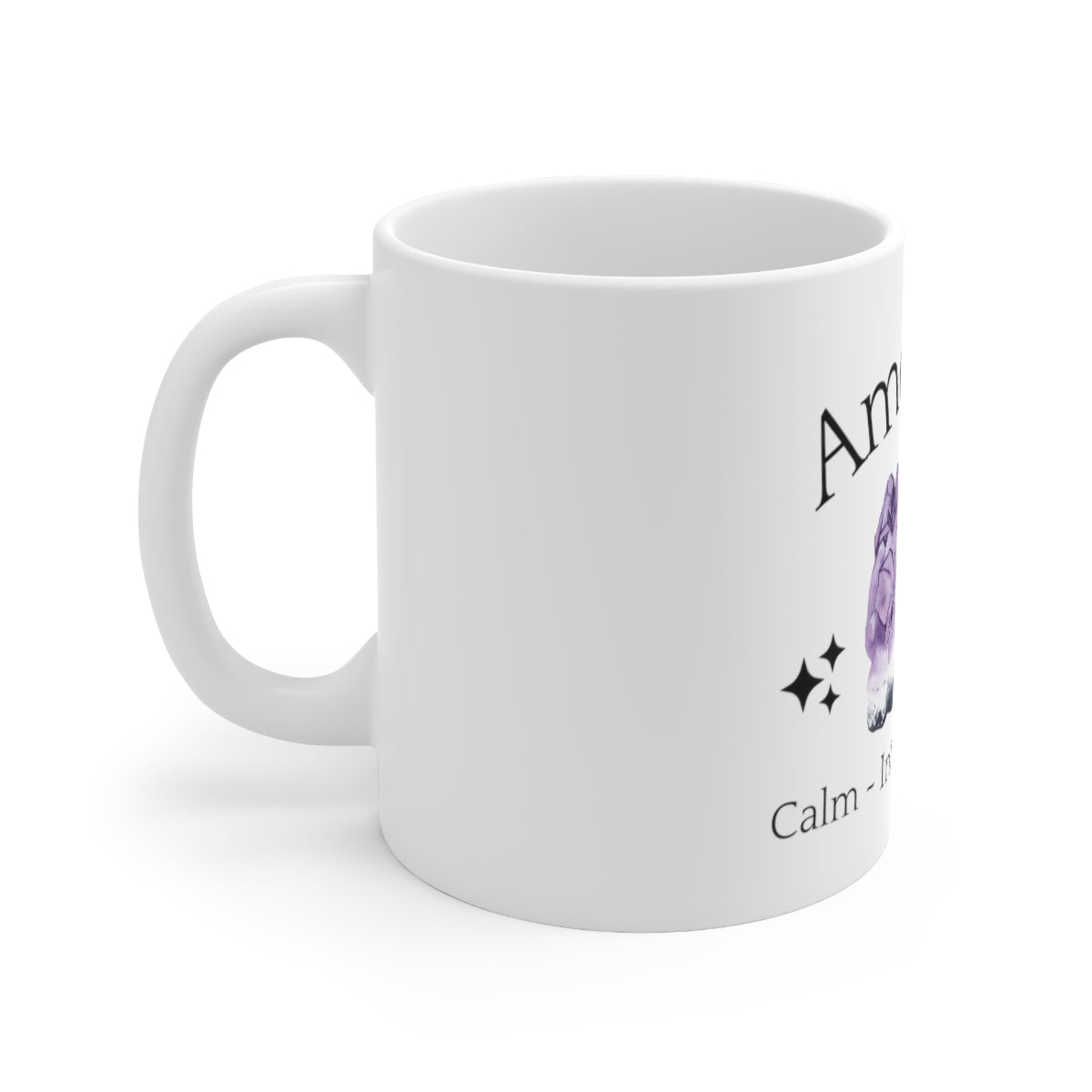Amethyst Crystal Themed Ceramic Mug 11oz