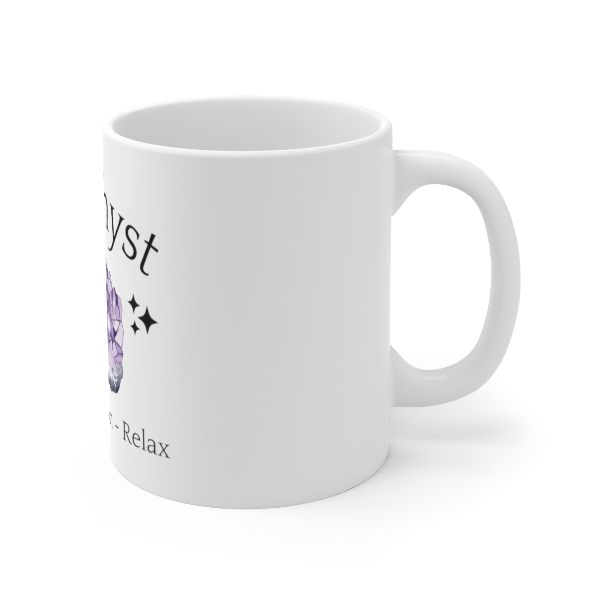 Amethyst Crystal Themed Ceramic Mug 11oz