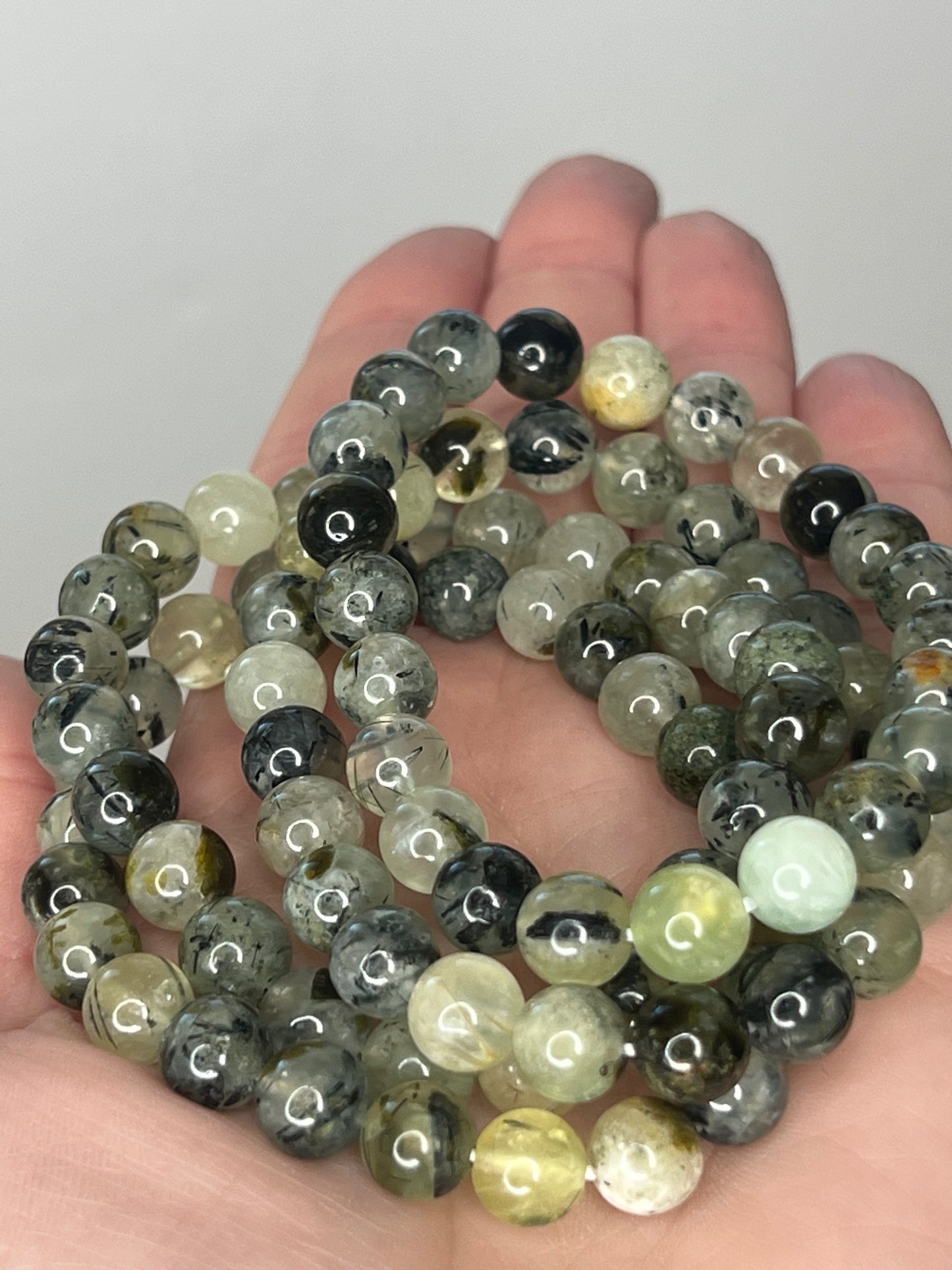 Prehnite and Epidote Bracelet AAA Grade