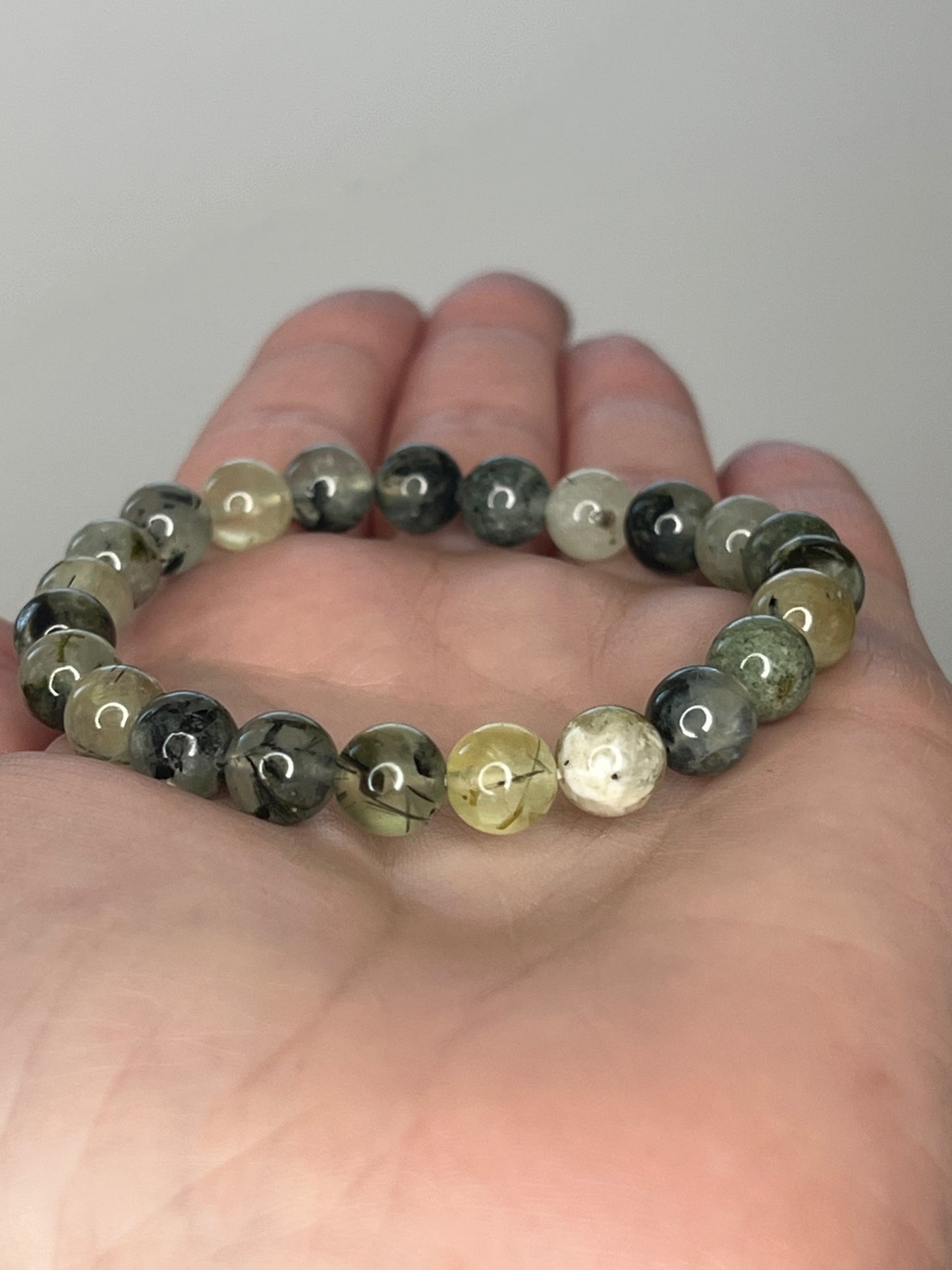 Prehnite and Epidote Bracelet AAA Grade