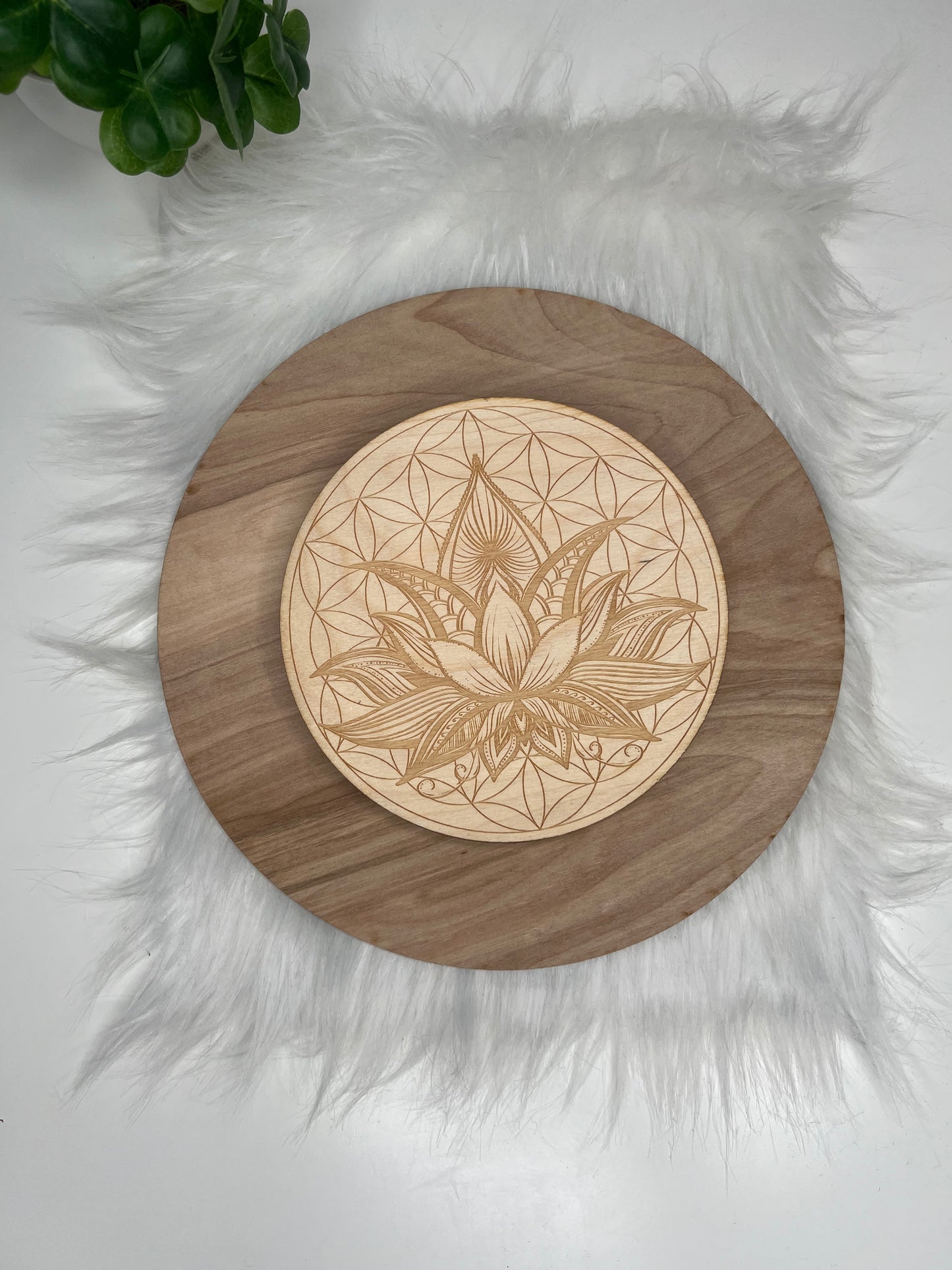 Lotus Flower of Life Crystal Grid Board
