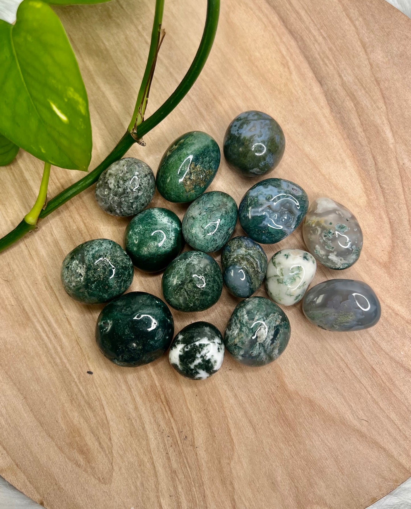 Moss Agate Tumble