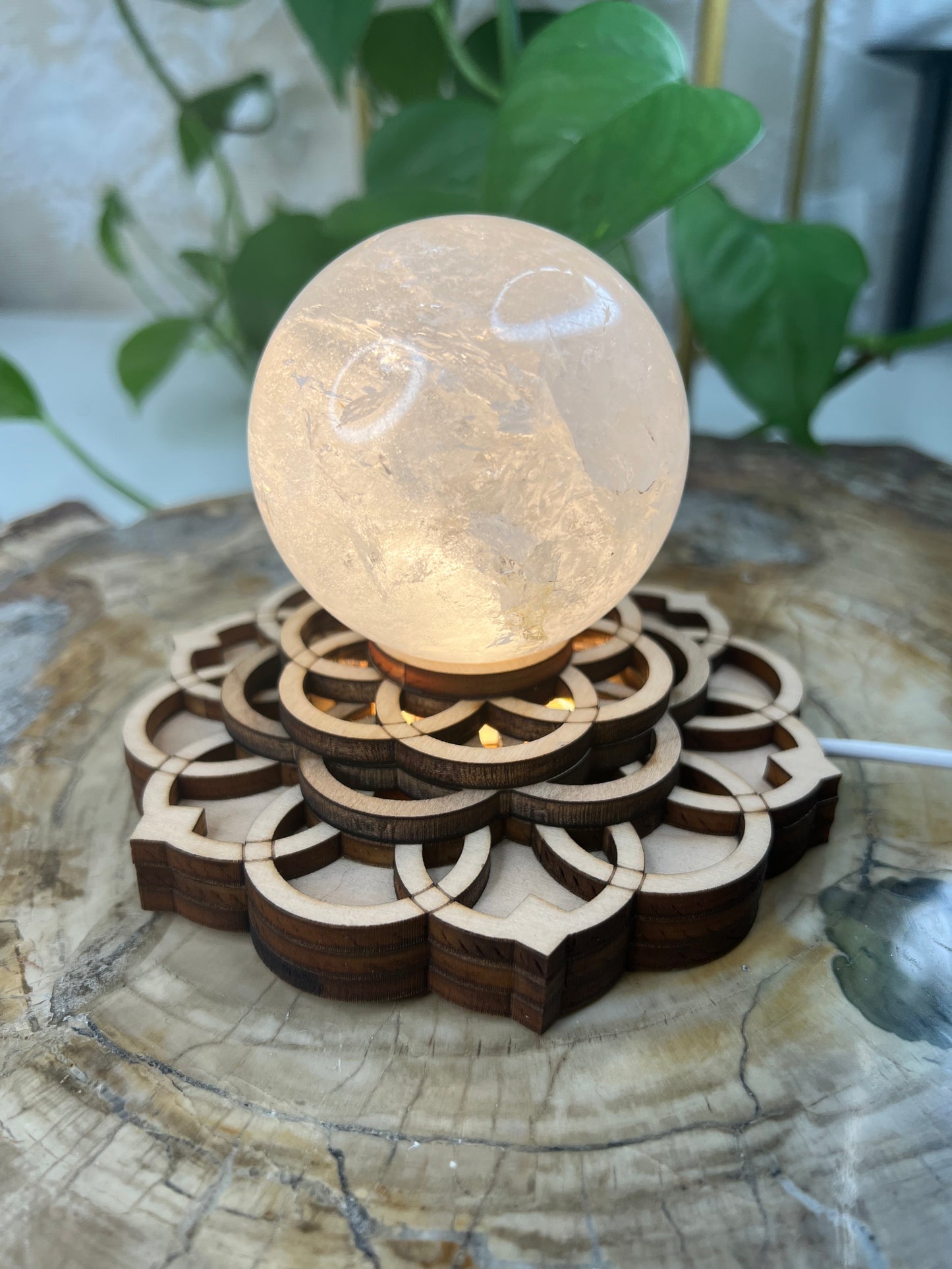 Sacred Circle Lighted Sphere Stand USB