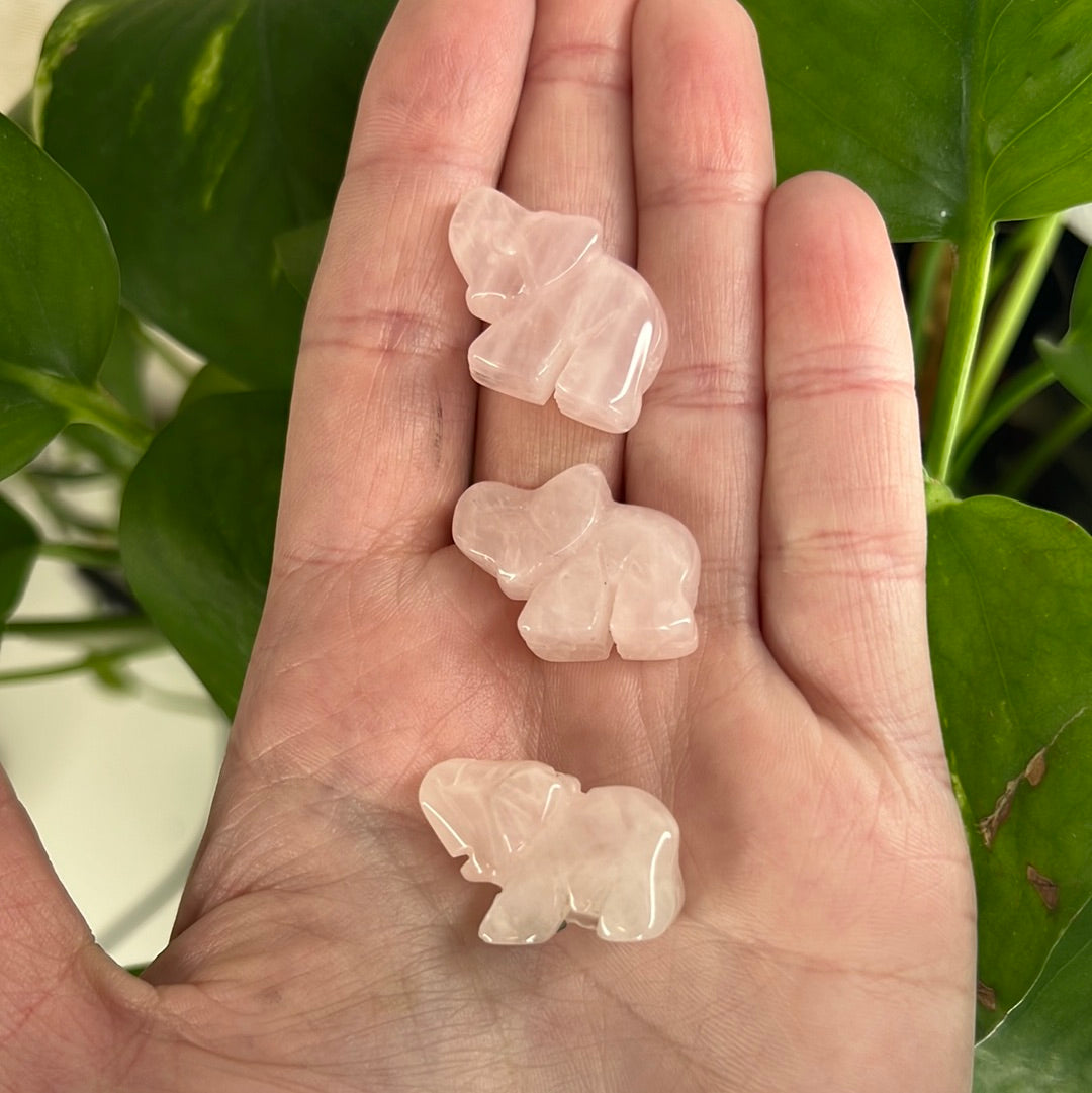 Rose Quartz Mini Elephant