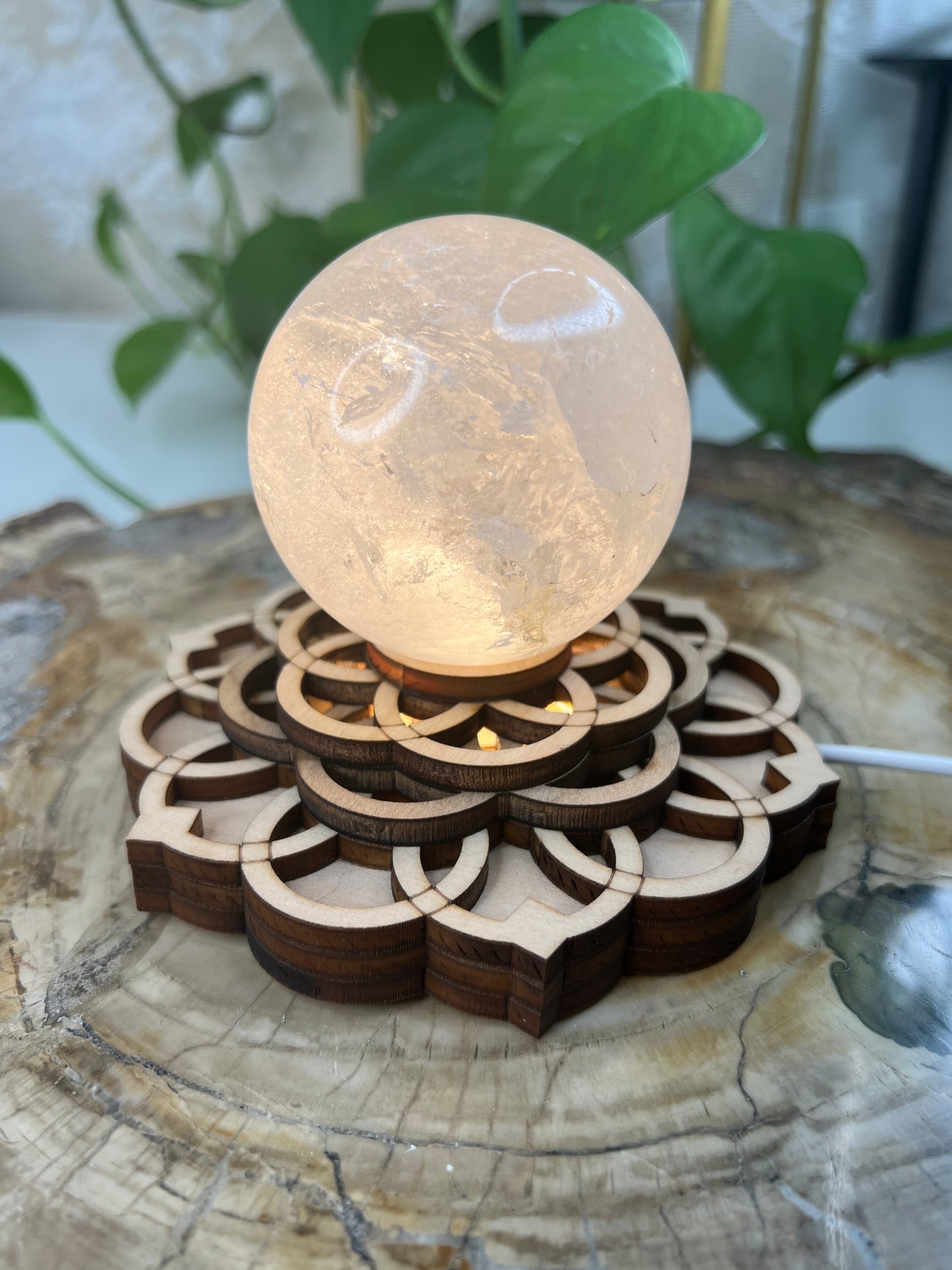 Sacred Circle Lighted Sphere Stand USB