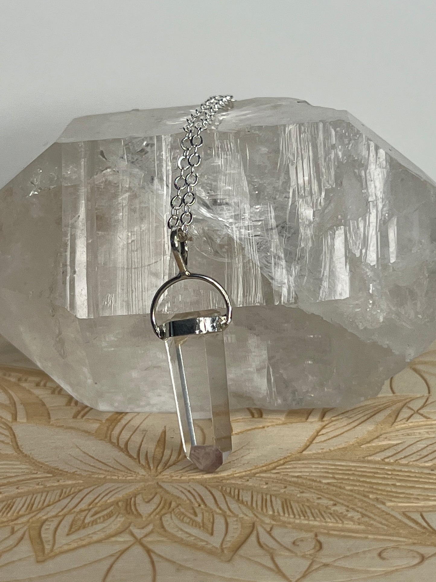 Lithium included Quartz Pendant (AA38)