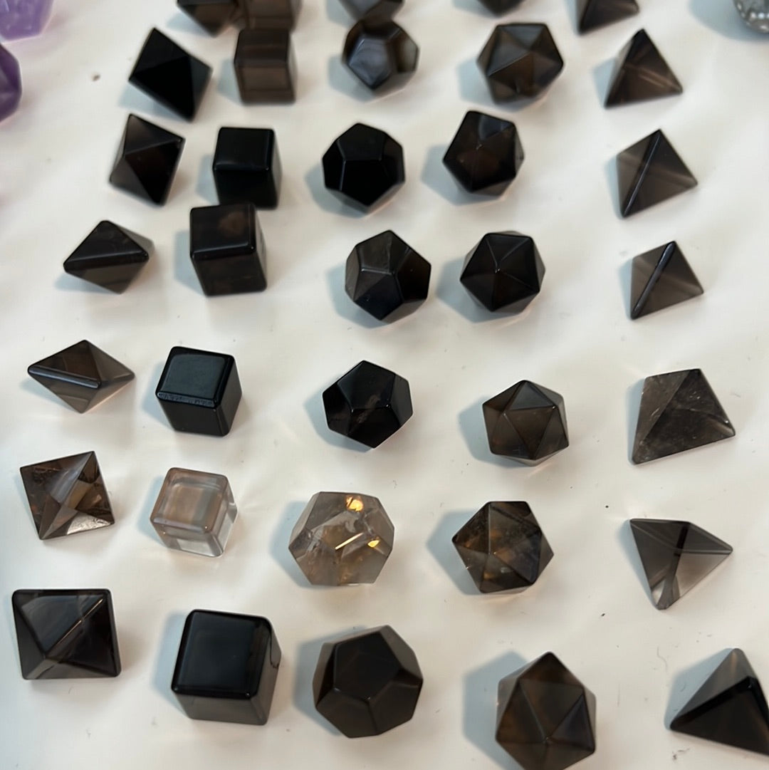 Sacred Geometry Set Smoky Quartz