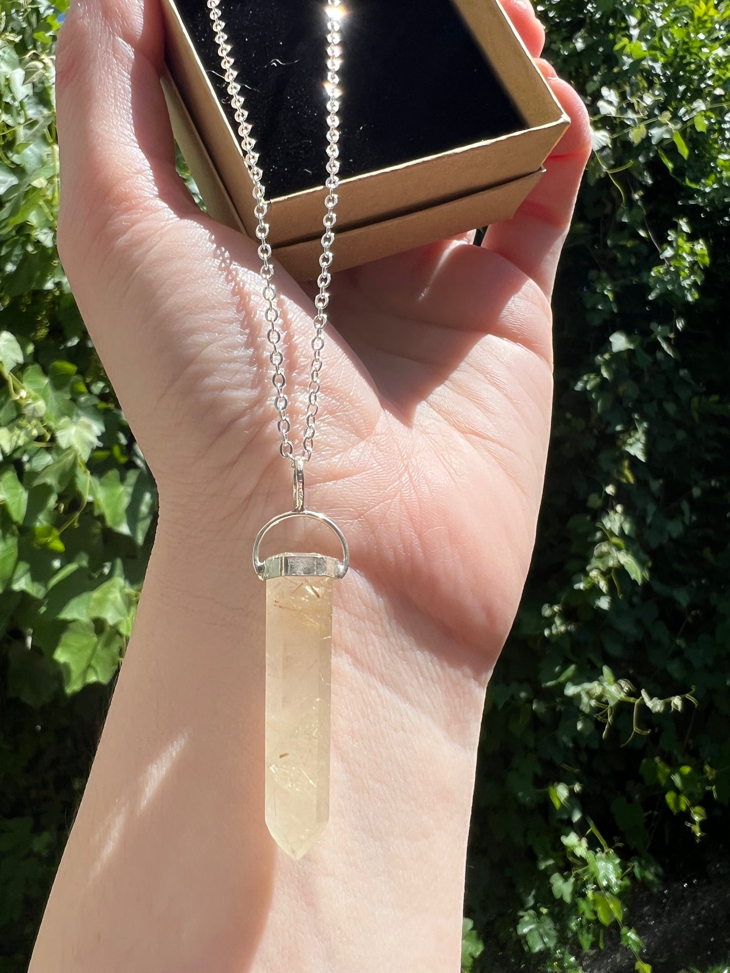 Golden Rutile Pendant (D25)