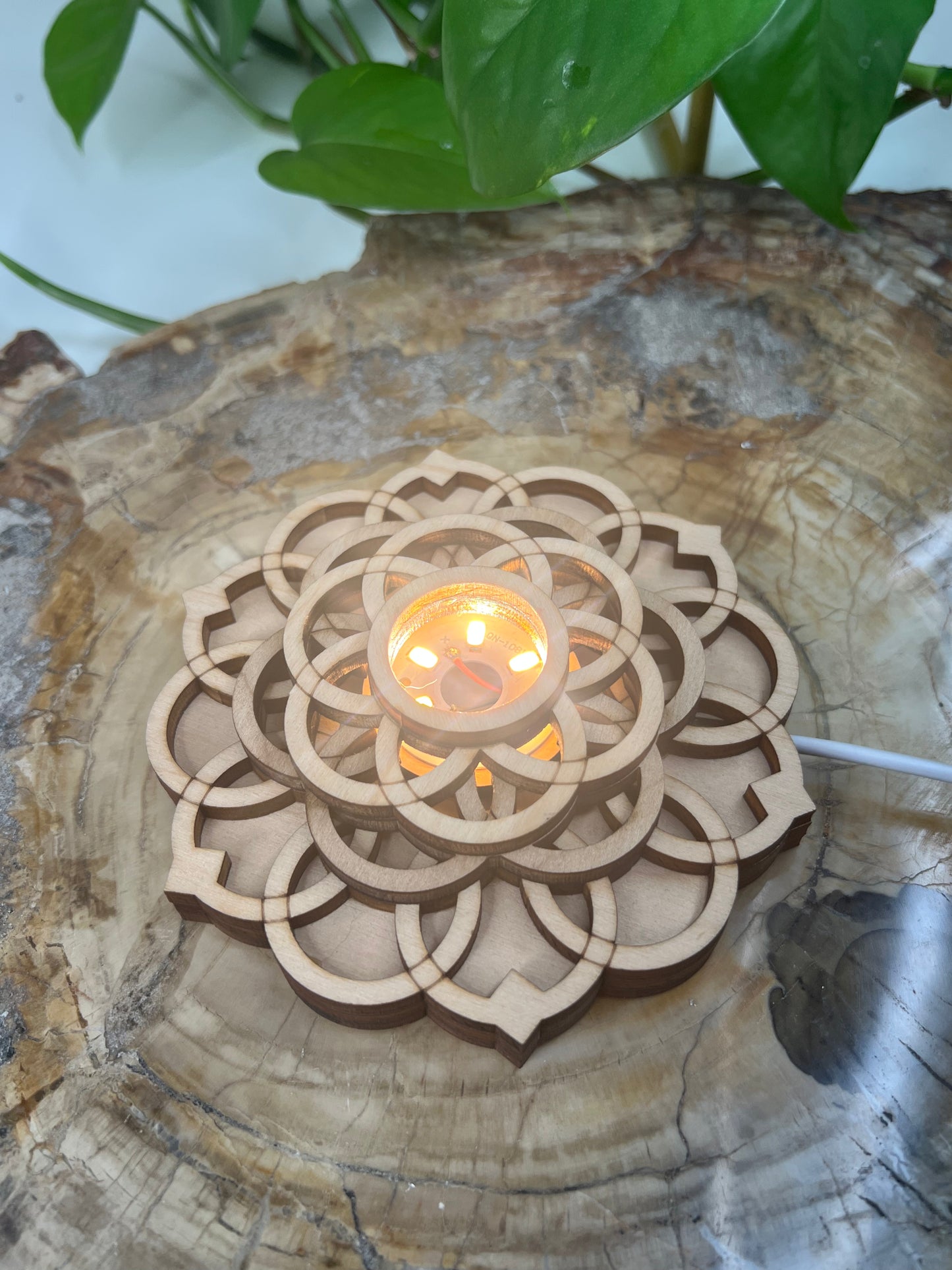 Sacred Circle Lighted Sphere Stand USB