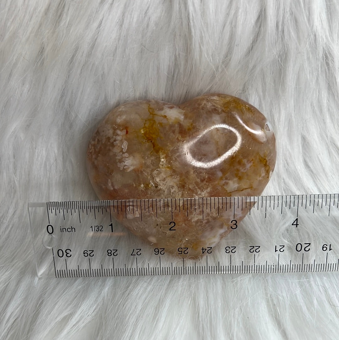 Flower Agate Heart (A57)