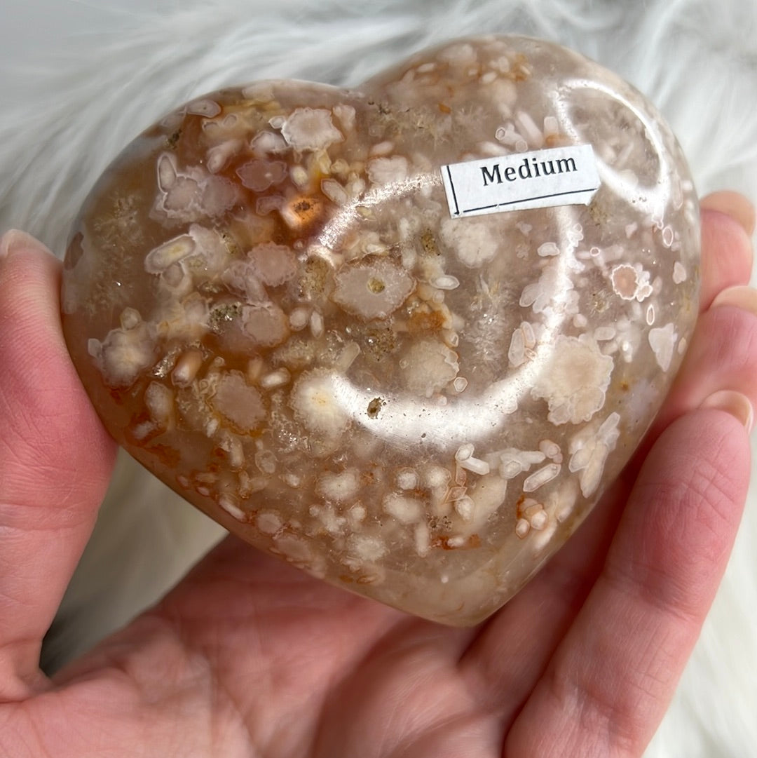 Flower Agate Heart (A57)