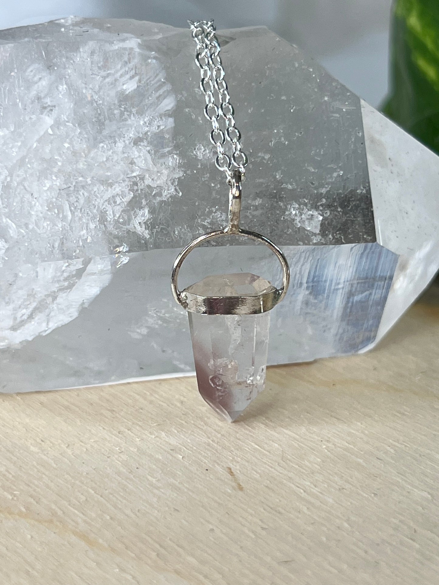 Lithium included Quartz Pendant (D48)