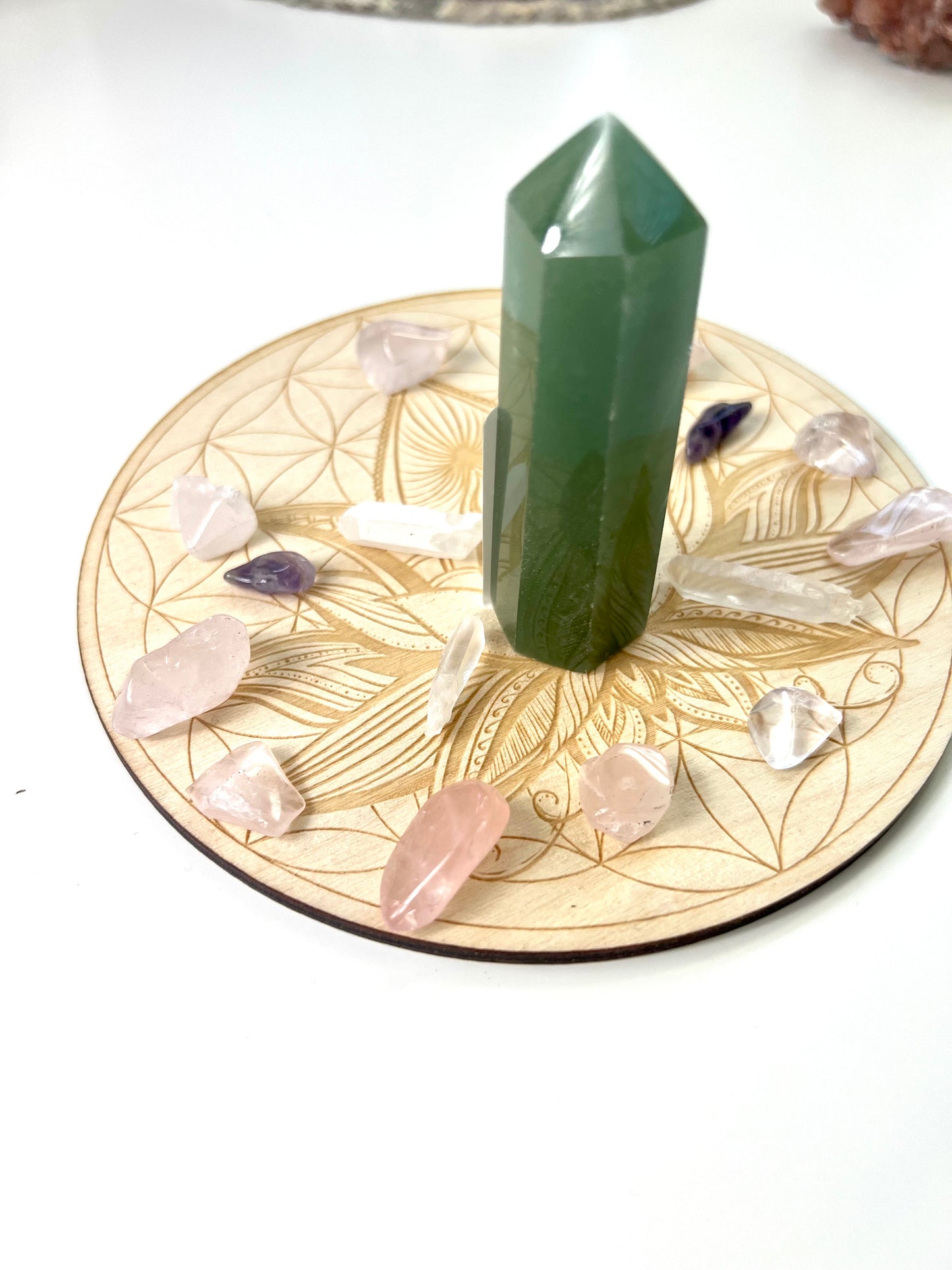 Heart Chakra/ Calming Crystal Grid Set