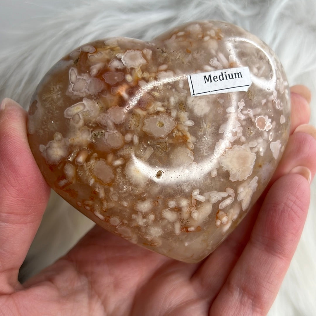 Flower Agate Heart (A57)