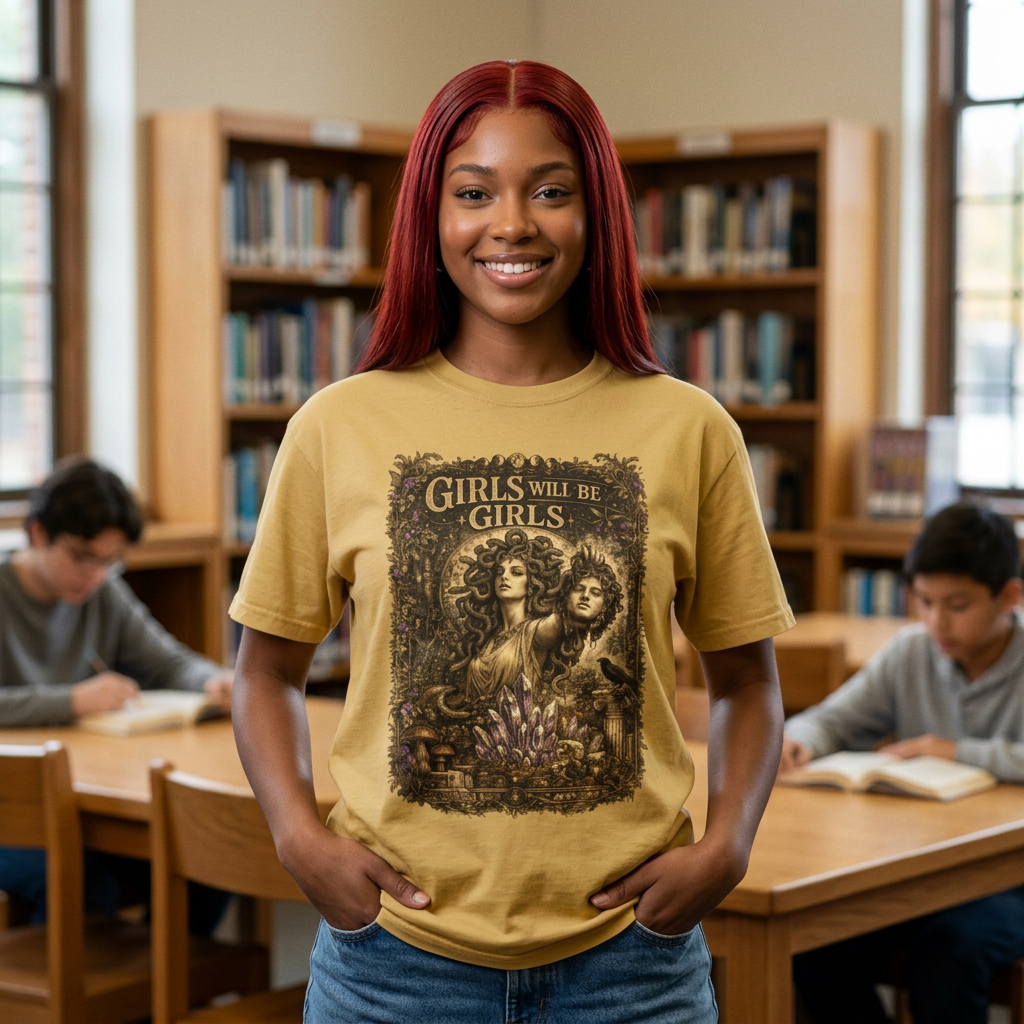 Girls Will Be Girls Vintage Graphic T-Shirt