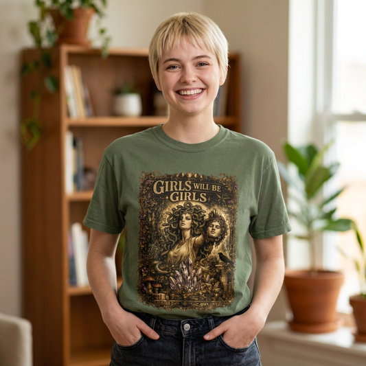 Girls Will Be Girls Vintage Graphic T-Shirt