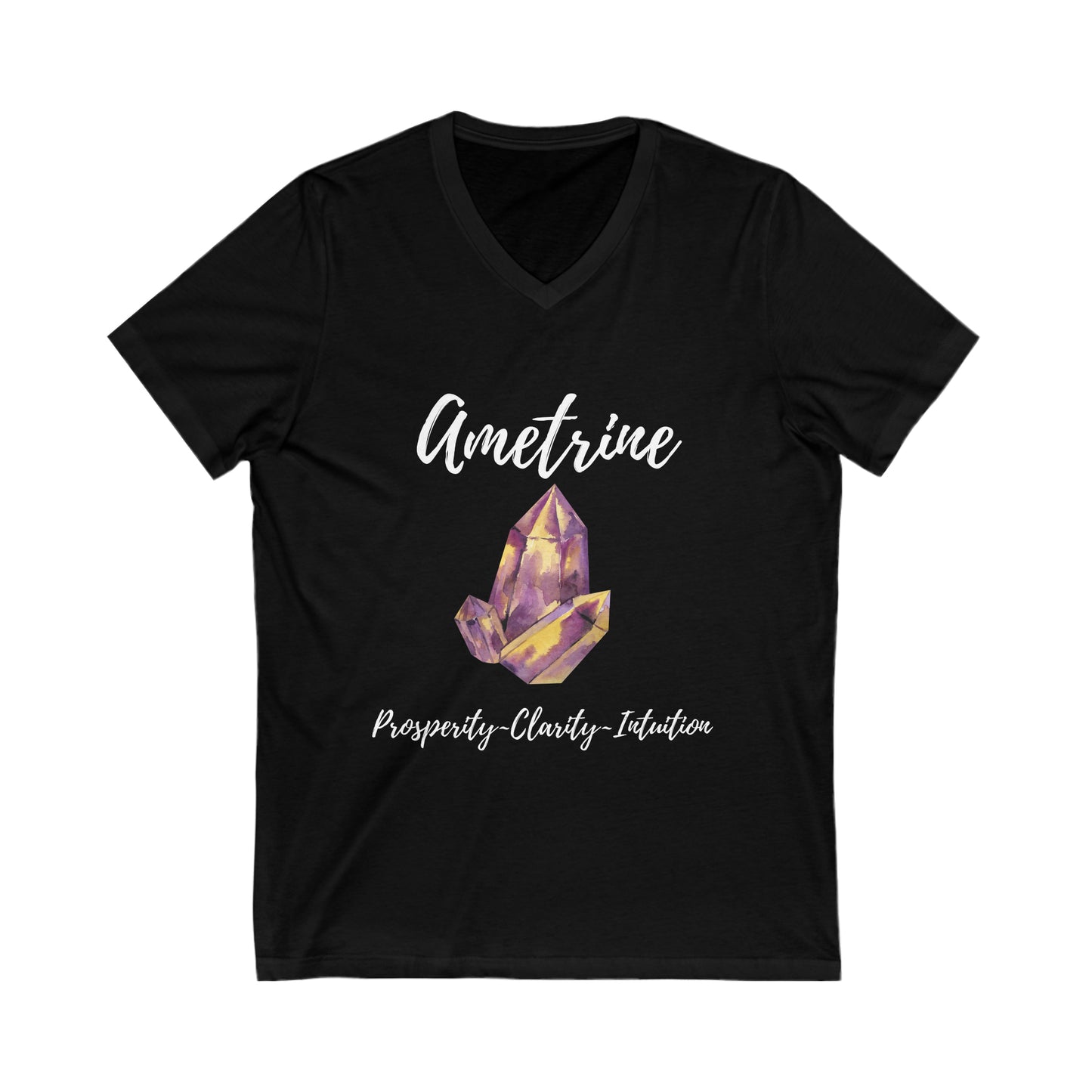 Ametrine Crystal Short Sleeve V-Neck Tee