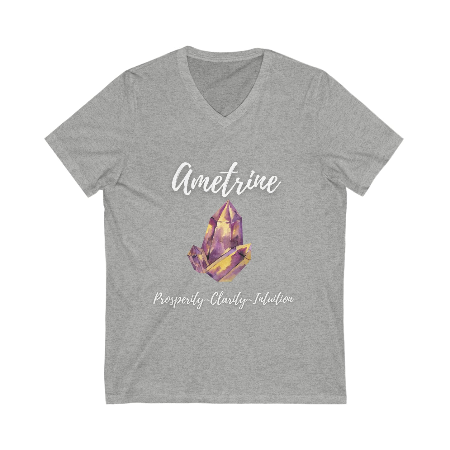 Ametrine Crystal Short Sleeve V-Neck Tee