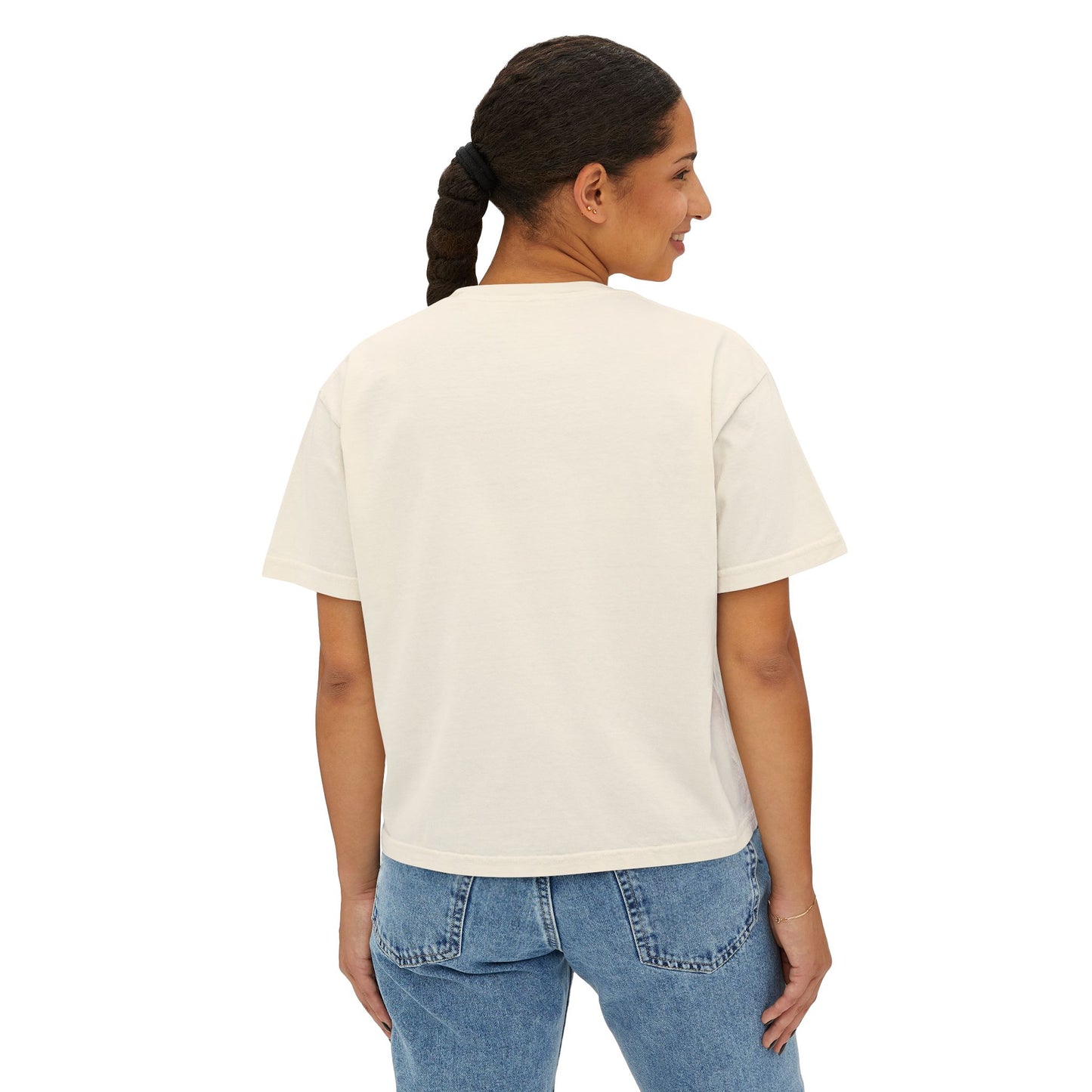Amethyst Crystal Tee — "Trust Your Intuition" Spiritual 90's Women's Boxy T-Shirt