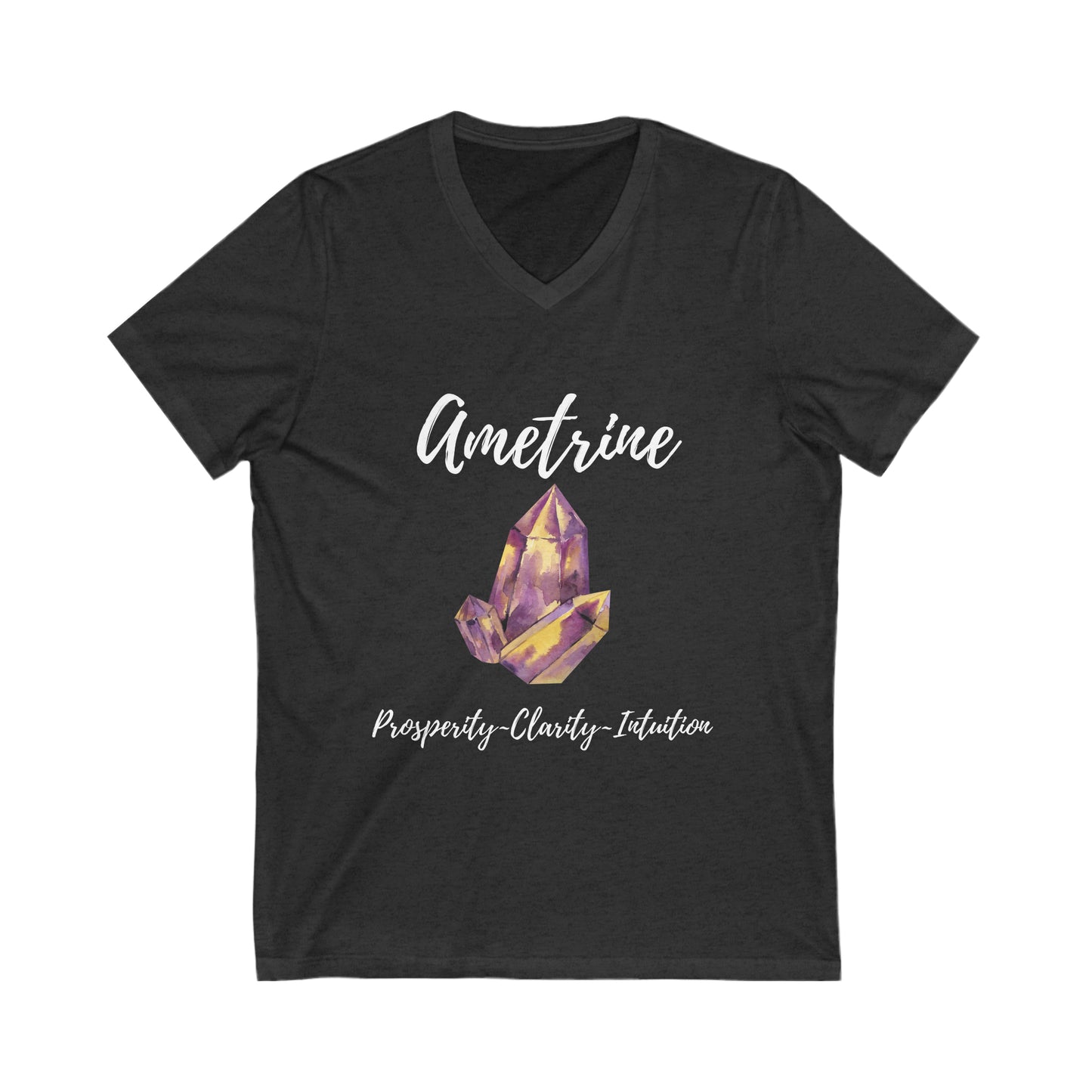 Ametrine Crystal Short Sleeve V-Neck Tee