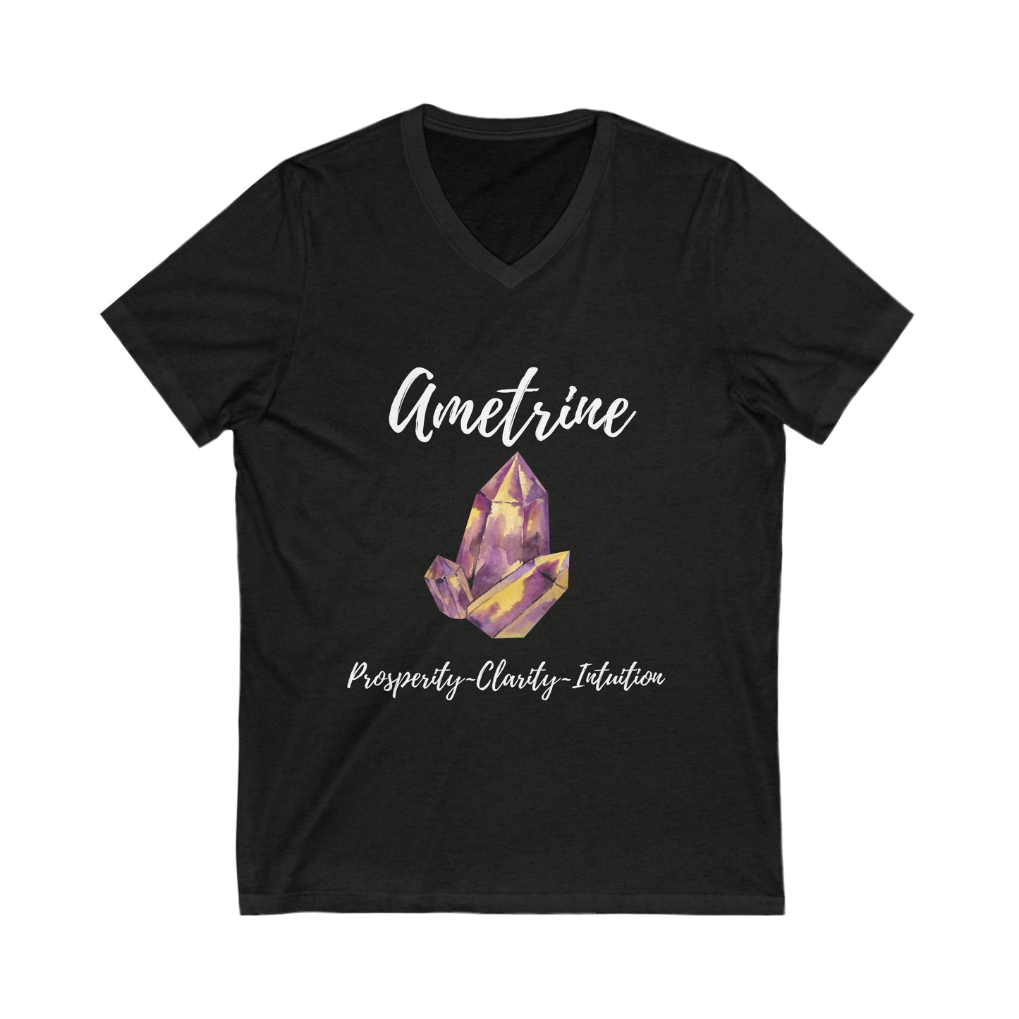 Ametrine Crystal Short Sleeve V-Neck Tee