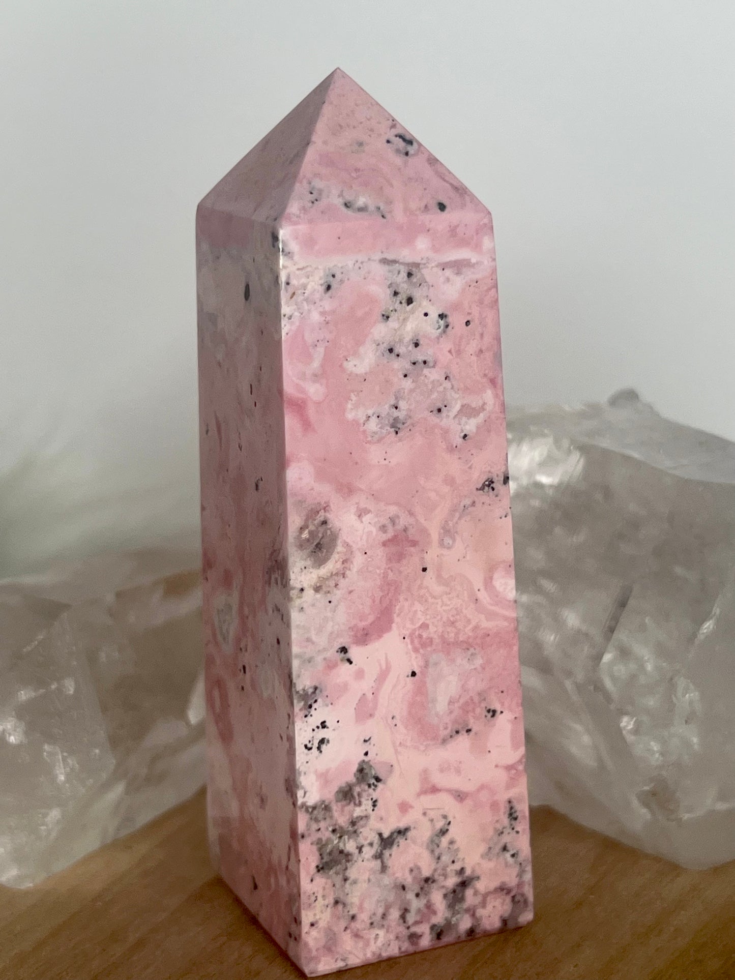 Rhodonite Obelisk (F35) Bubble Gum Pink