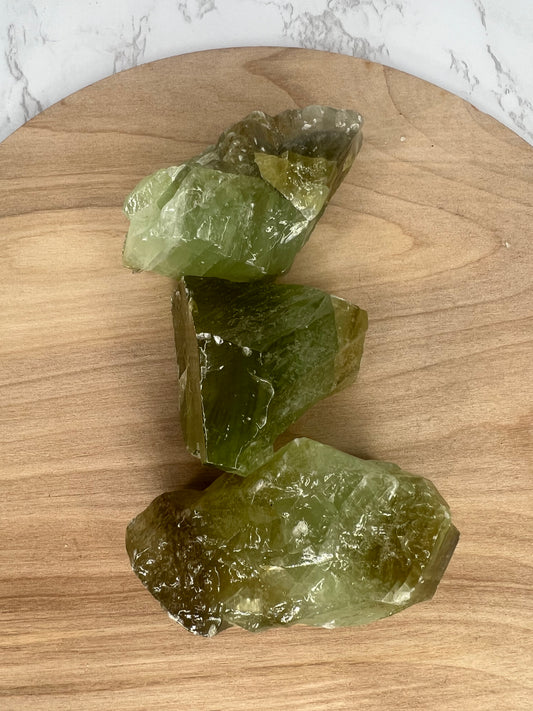 Green Calcite Chunk