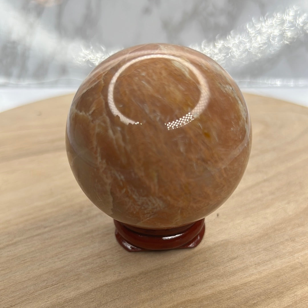 Peach Moonstone Sphere (D29)