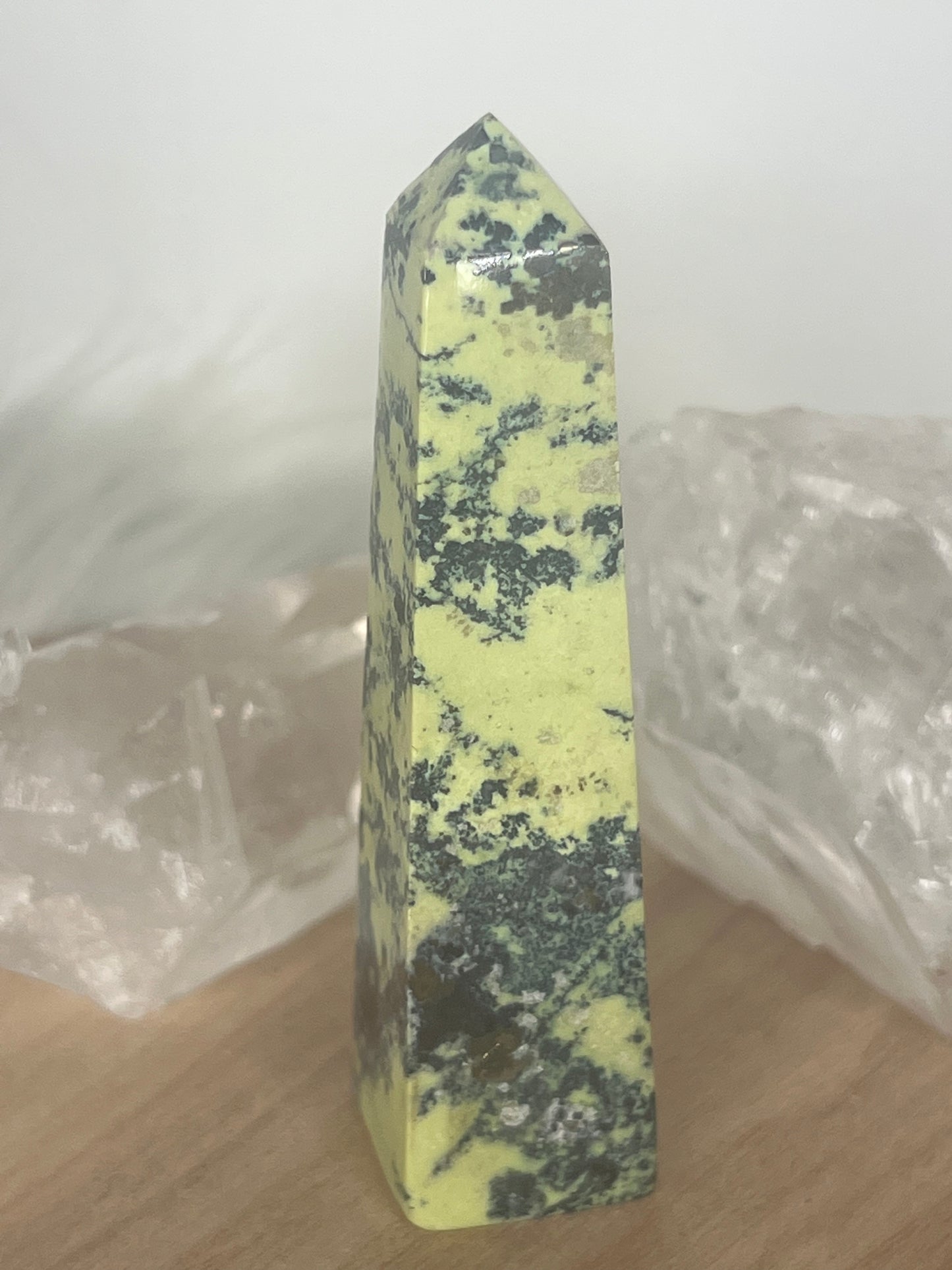 Serpentine with Pyrite Obelisk  (F14)