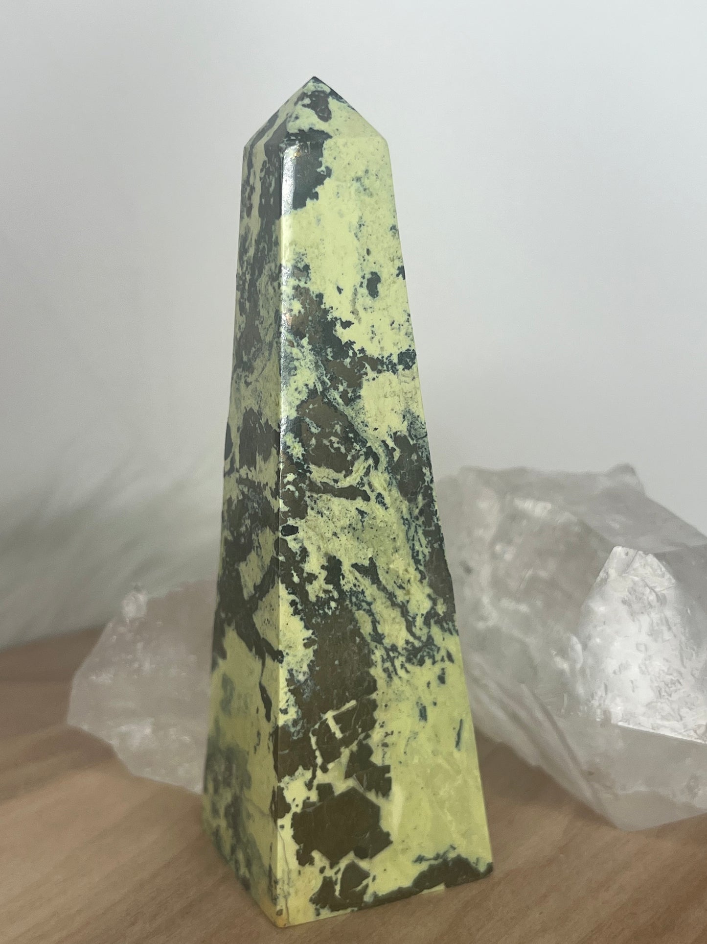 Serpentine with Pyrite Obelisk  (CC33)