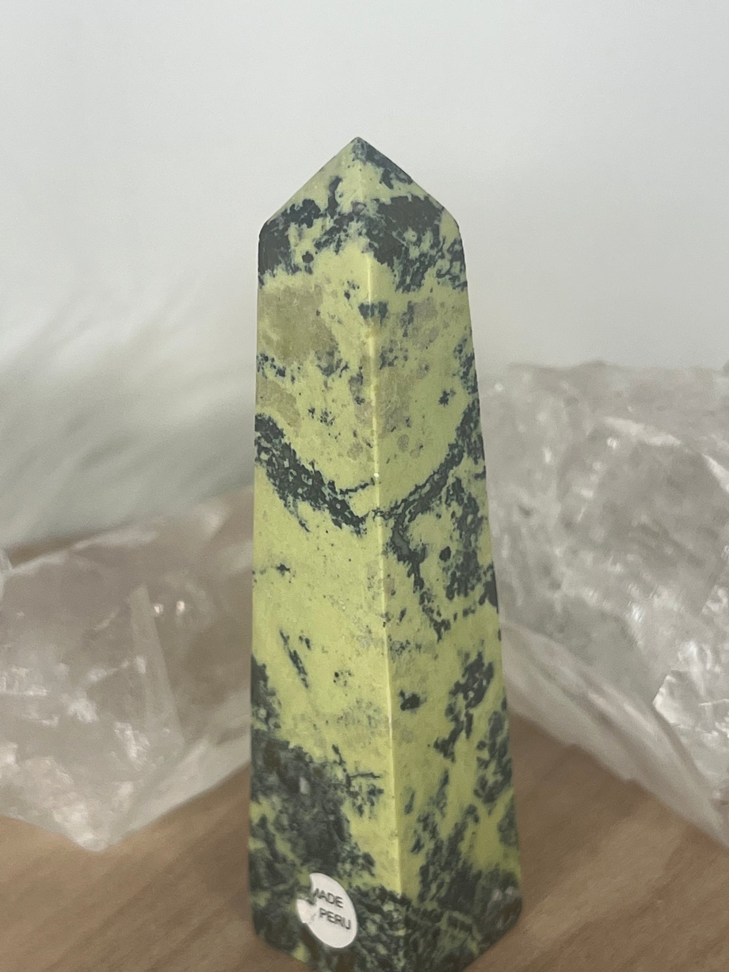 Serpentine with Pyrite Obelisk  (F14)