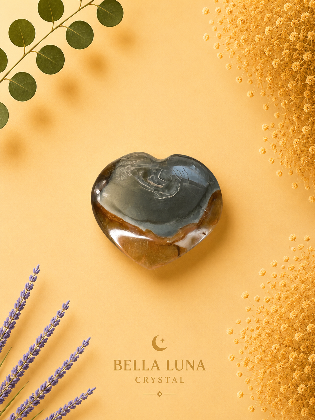 Polychrome Jasper Heart | Natural Jasper Crystal from Madagascar