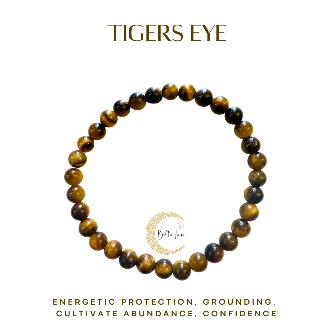 tiger eye bracelet on a white background