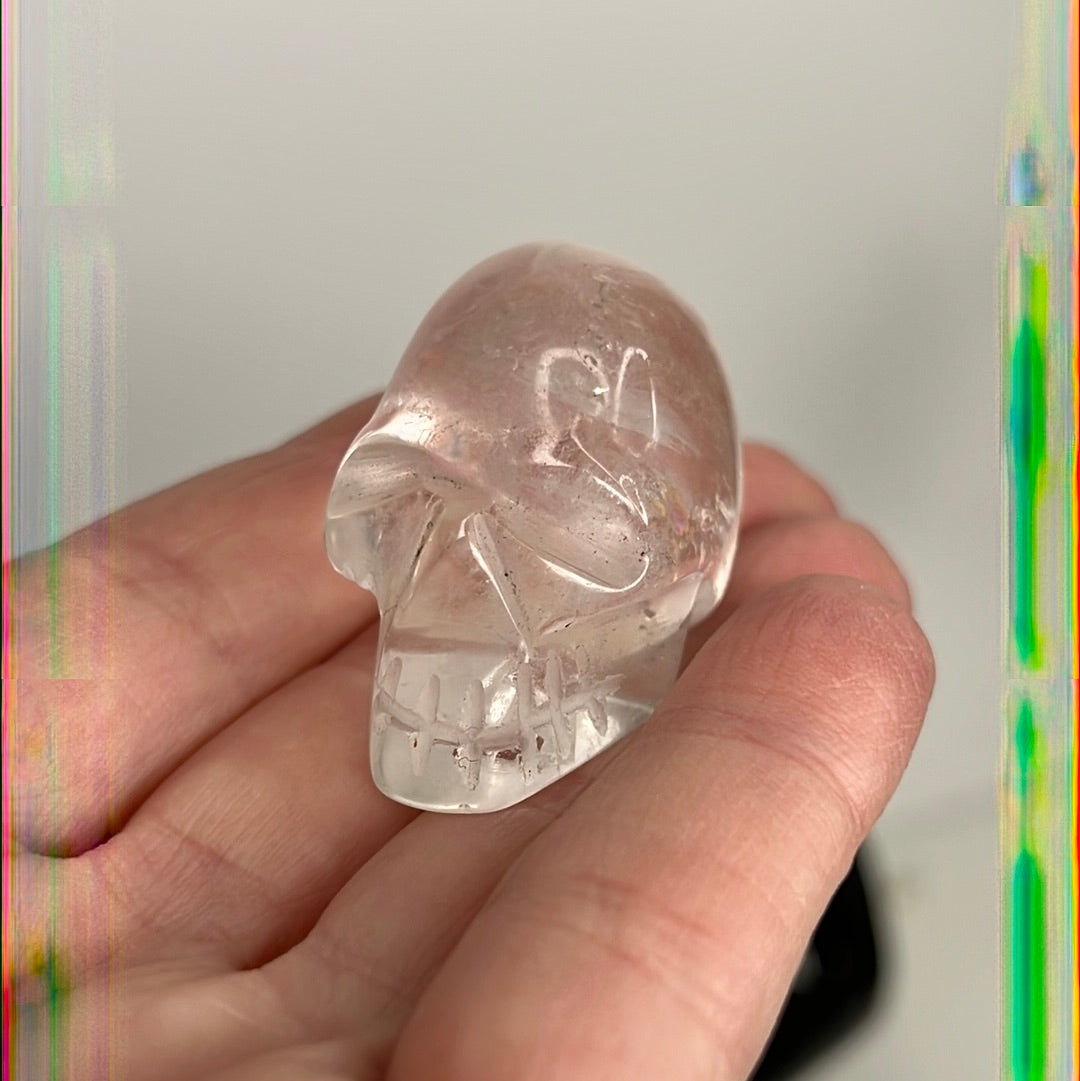 clear quartz skull