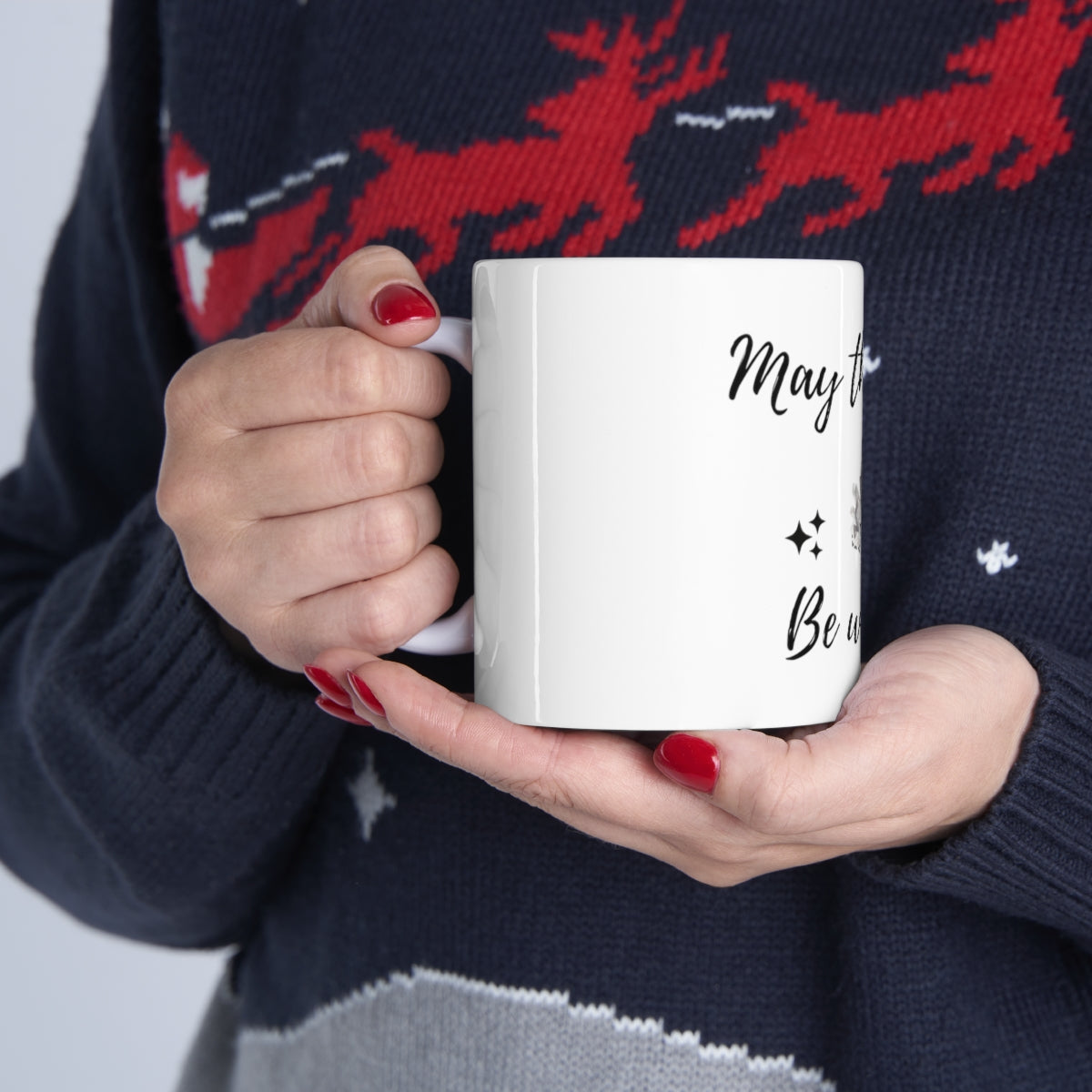 Quartz Crystal Themed Ceramic Mug 11oz "May The Quartz Be With You"