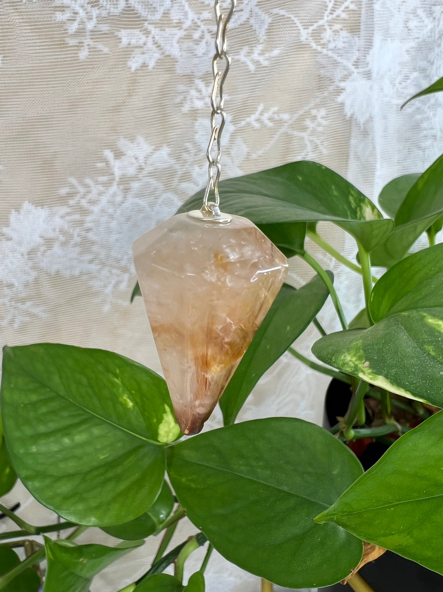 Golden Rutile Pendulum