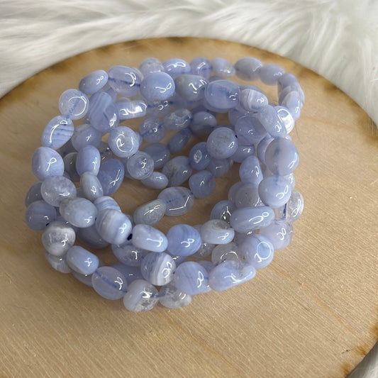 Blue Lace Agate Tumble Bracelet