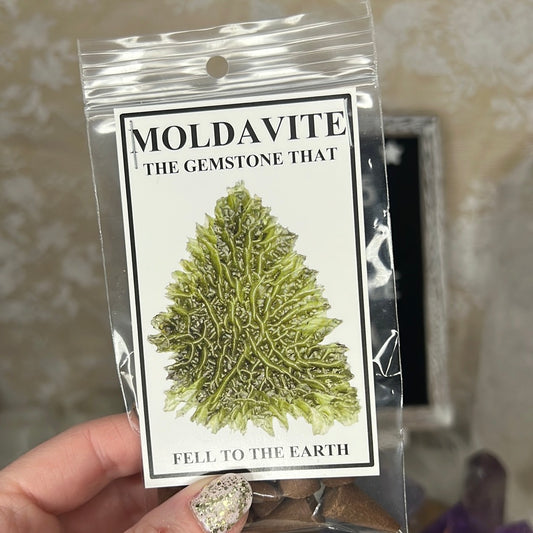 Moldavite Incense Cones