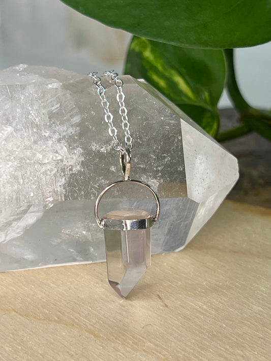 Lithium included Quartz Pendant (H48)