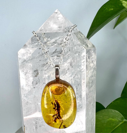 Chiapas Amber Pendant w/ Bug