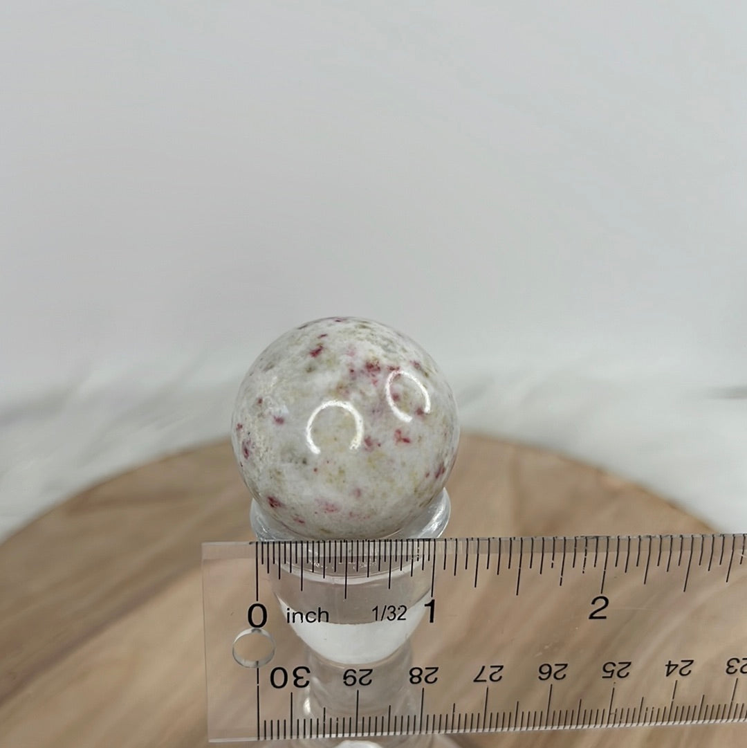 Cinnabar in Dolomite Sphere